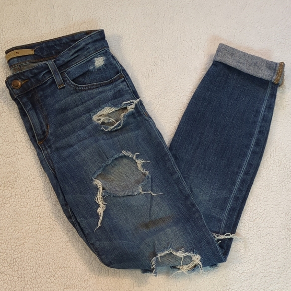 Joe's Jeans Denim - Joe's Jeans Ripped Dark Blue Skinny Jeans
